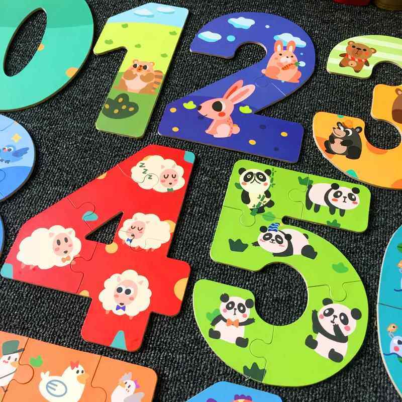 儿童数字字母动物大块拼图幼儿园男女孩宝宝益智玩具2345周岁