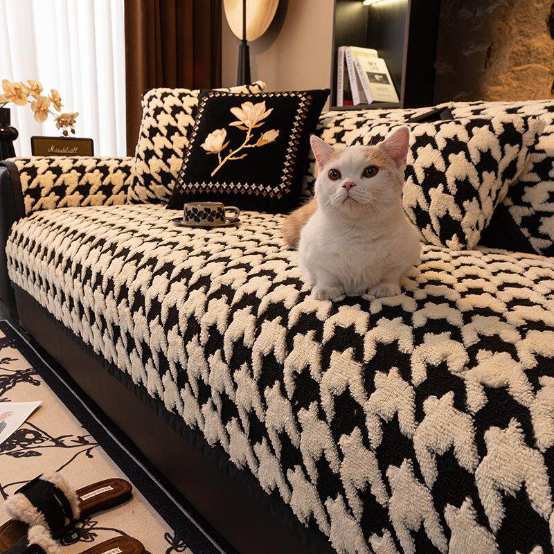 冬季毛绒沙发垫2025新款轻奢高级感防滑坐垫子法式沙发套罩盖布巾