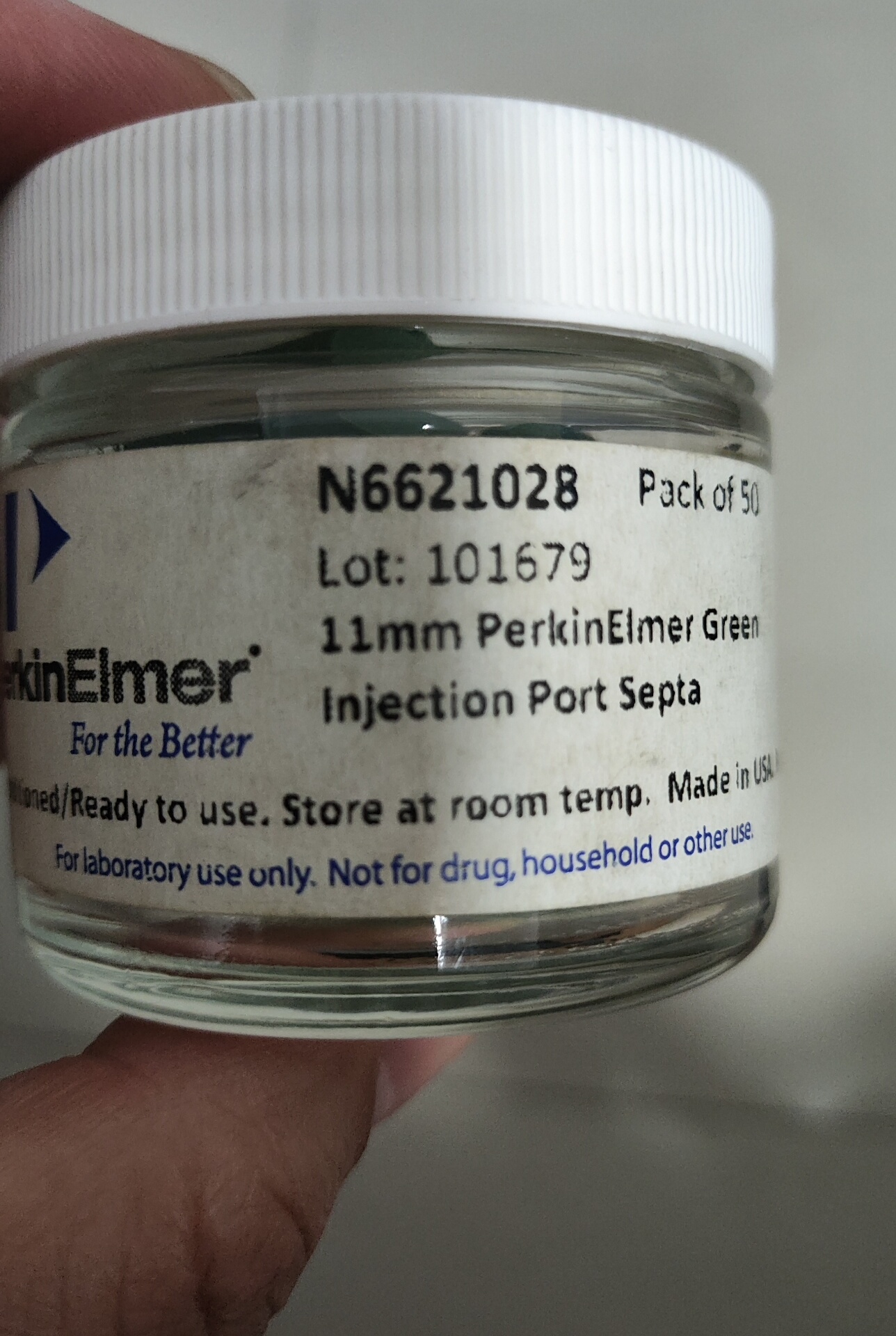 PE 气相色谱仪或气质联用仪 进样口隔垫，货号：PE N66