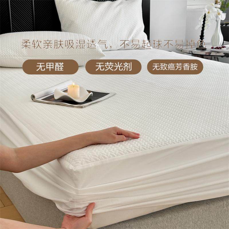 Swsw长绒棉夹棉床护笠床垫梦思全棉保套纯8棉可水洗防滑床席笠罩1