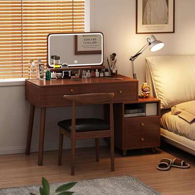 205新2款纳可伸缩梳妆台收柜一体ASI化妆镜小型卧室床式头新中化