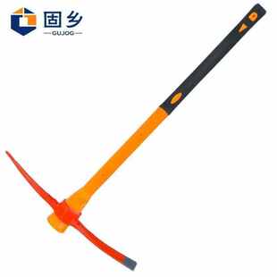 固乡工具镐头洋搞头钢镐尖镐农用多功能开垦十字镐洋纤维柄钢镐橙