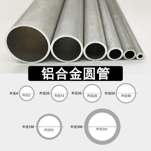 铝合金圆管6063小铝管薄壁小铝管铝圆管零切/4/5/6/8/10/15/16/20