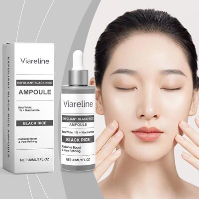 VIARELINE Essence of Black Rice for Exfoliation Moisturizes