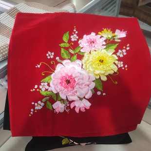 丝带绣婚庆用品大全车内抱枕床上抱枕丝带绣抱枕自绣靠背抱枕