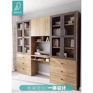 香港包邮包安装小户型转角桌一体靠墙客厅多功能学习桌现代简约办