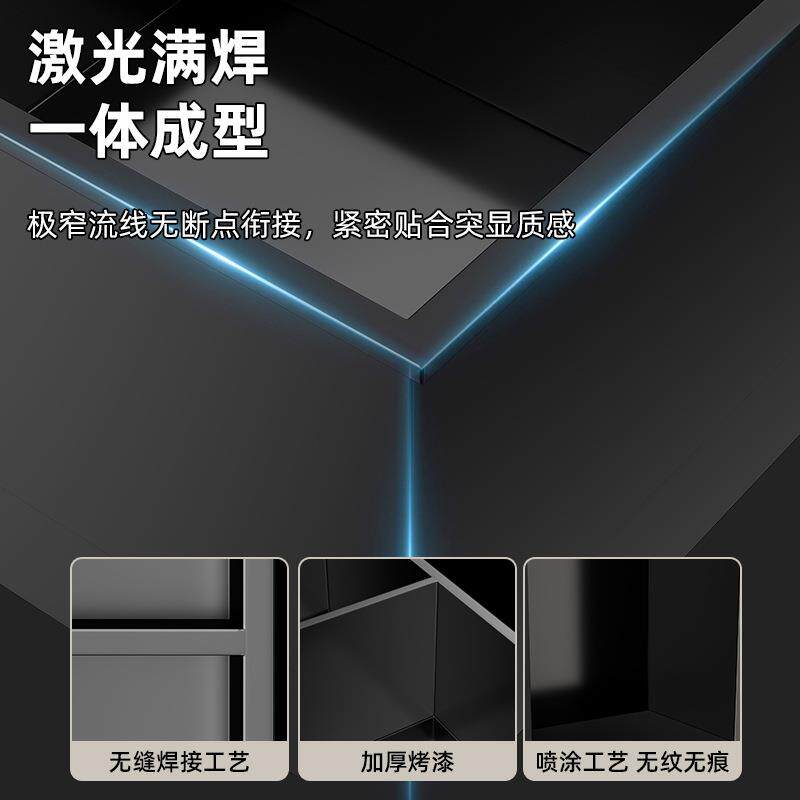 欧束美 防水分层隔板304不锈钢壁龛嵌入式柜浴室收纳卫生间置物架