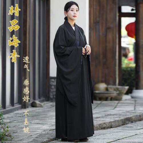 海青居士服春夏款男女禅修服不透明法会拜礼朝山僧衣僧服海清长衫