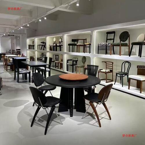 白餐蜡木椅计师款家用JC-8888靠背法式复椅古实木中古风椅子设餐