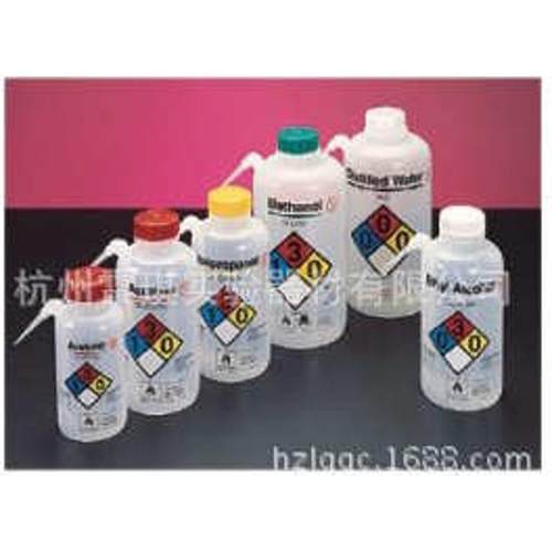 nalgene 2436-0505可通气安全洗瓶 500ml 蒸馏水，天然瓶盖