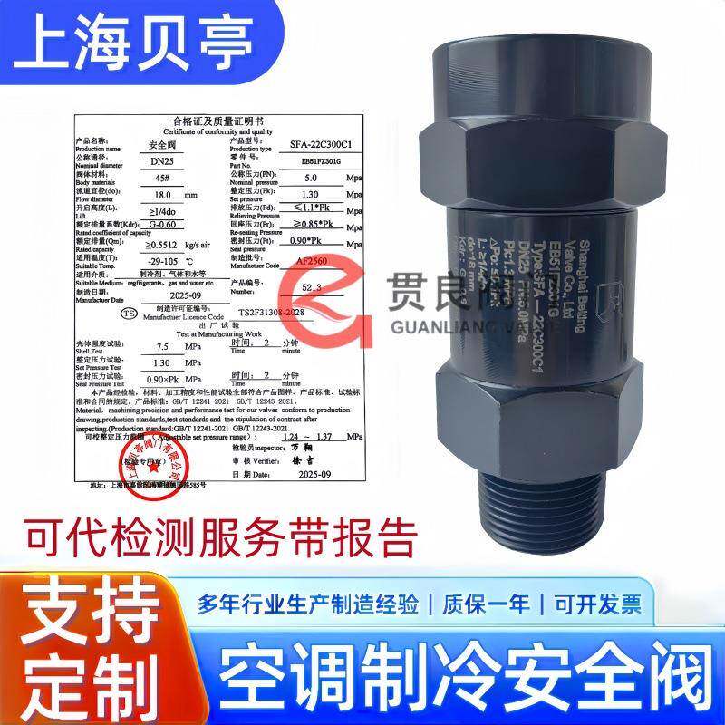 特灵空调安全阀SFA-22C300T5上海贝亭安全阀冷冻机蒸发器