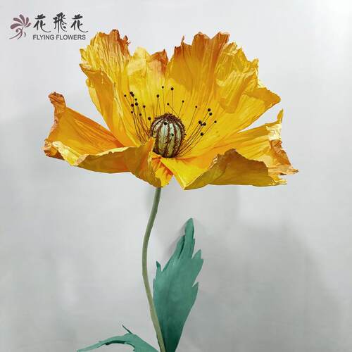 厂家直供虞美人纸花婚庆美陈家居店客厅阳台墙壁装饰手工仿真花