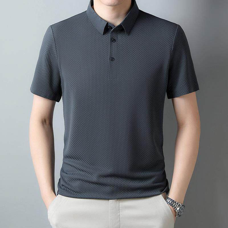 2025新款夏季冰丝男士pol割草机/草坪机
