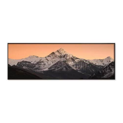 雪山风景横幅客厅装饰画现代简约沙发背景墙挂画高档大气卧室壁画