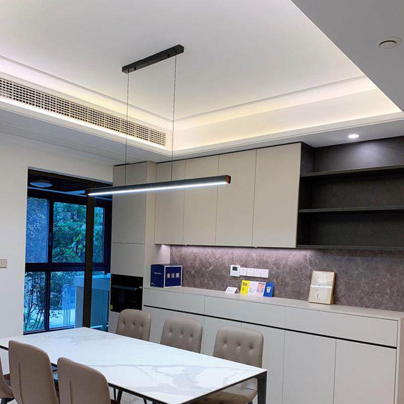 北欧简约餐桌吊灯现代简约led轻奢灯饰一字长条餐厅吊灯吧台灯