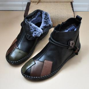 女冬老二棉高帮牛筋软底复秋古短靴中年人加绒妈 北京布鞋 正品 老鞋
