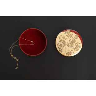 高档日本进口 中漆器樱花盒饰子小山盒小号首饰盒收纳品盒储物盒