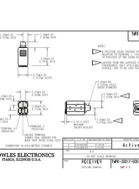 娄氏动铁单元TWFK-30017动铁单元 改模动铁单元 复合单元 全新