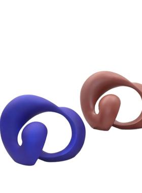 现代简约欧式创意螺旋弯曲摆件样板间会所售楼处书房客厅软装波浪