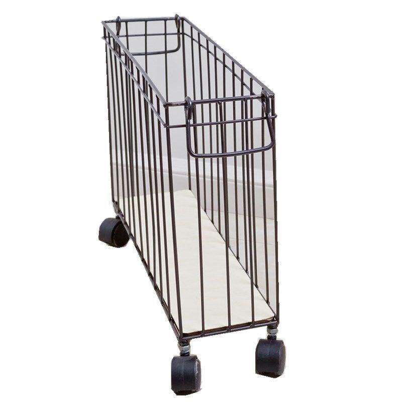 后红收纳门脏架衣服帆布型艺夹缝网超置高款物铁篓子床边收纳筐窄