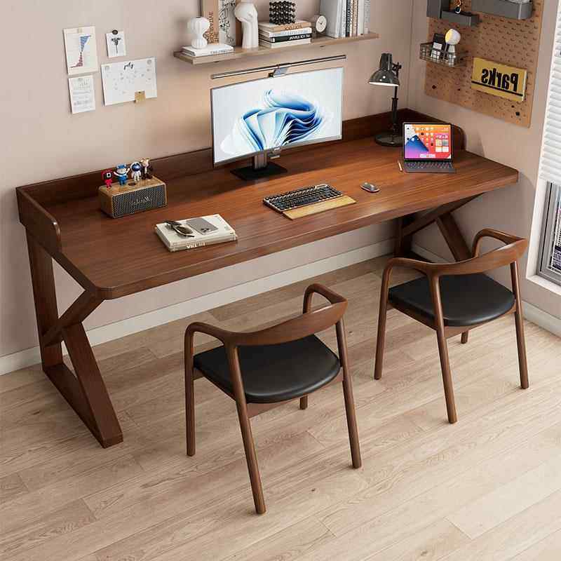 实木大板双人电脑桌客厅卧室家用办公桌大长书桌工作台两人电竞桌,住宅家具,电脑桌,淘宝优惠券,粉丝福利购,淘宝优惠卷