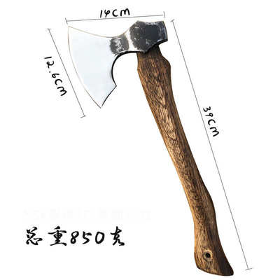 户外露营专用手工锻打蝴蝶斧战斧维京一体开山斧便携车载劈柴砍树
