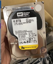 WD/西部数据 WD4000FYYZ 4T监控台式硬盘企业级 服务器7200转黑盘