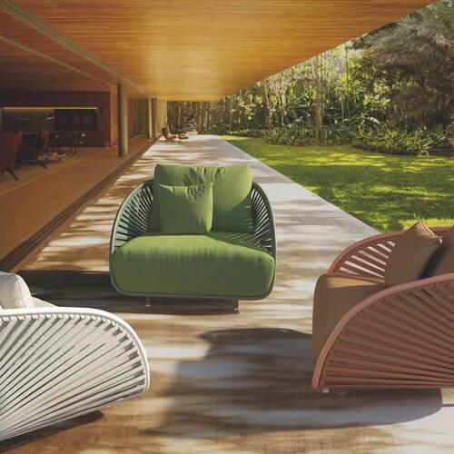 跨境北欧户沙庭发阳台户外家院具组合藤977椅沙发民宿酒店藤外编