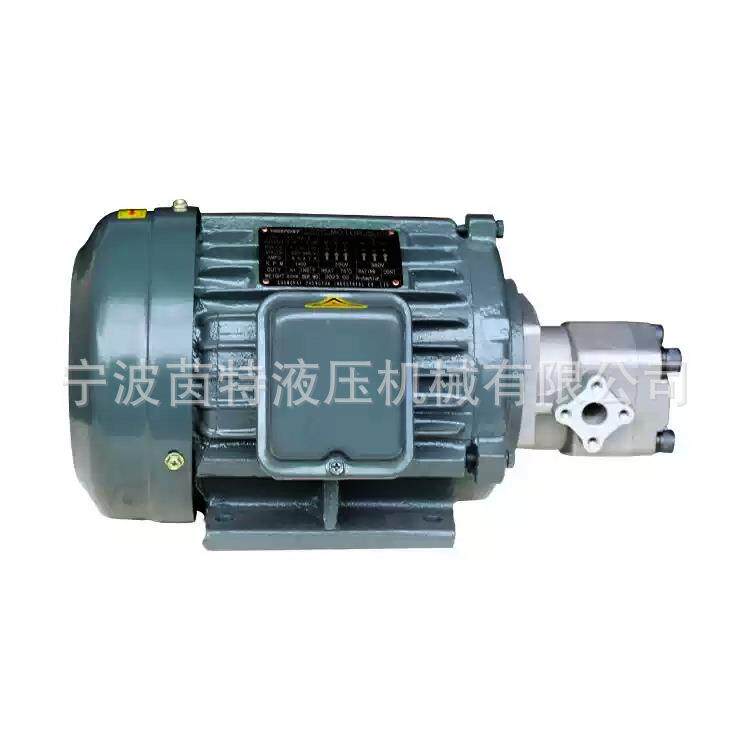 液压油泵电机组1.5KW/0.75KW配HGP-1A/2A高压小型齿轮泵电机总成