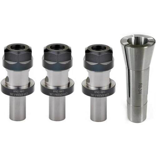 3pcs C3/4-ER16A-1.38L 延长杆+ 1pcs R8筒夹3/4孔径-M12后拉螺纹
