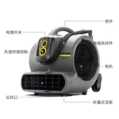 德国卡赫karcher工业大功率鼓风机AB45厕所地面吹干吹风机吹地机