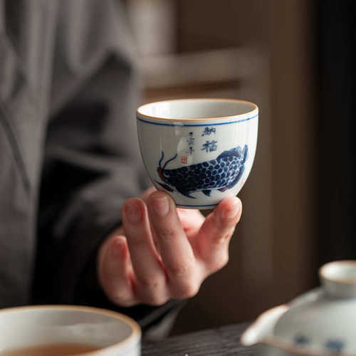 伴便携式鱼手快茶具一壶纳福二人客风国祥瑞旅行套装龙礼杯二杯潮