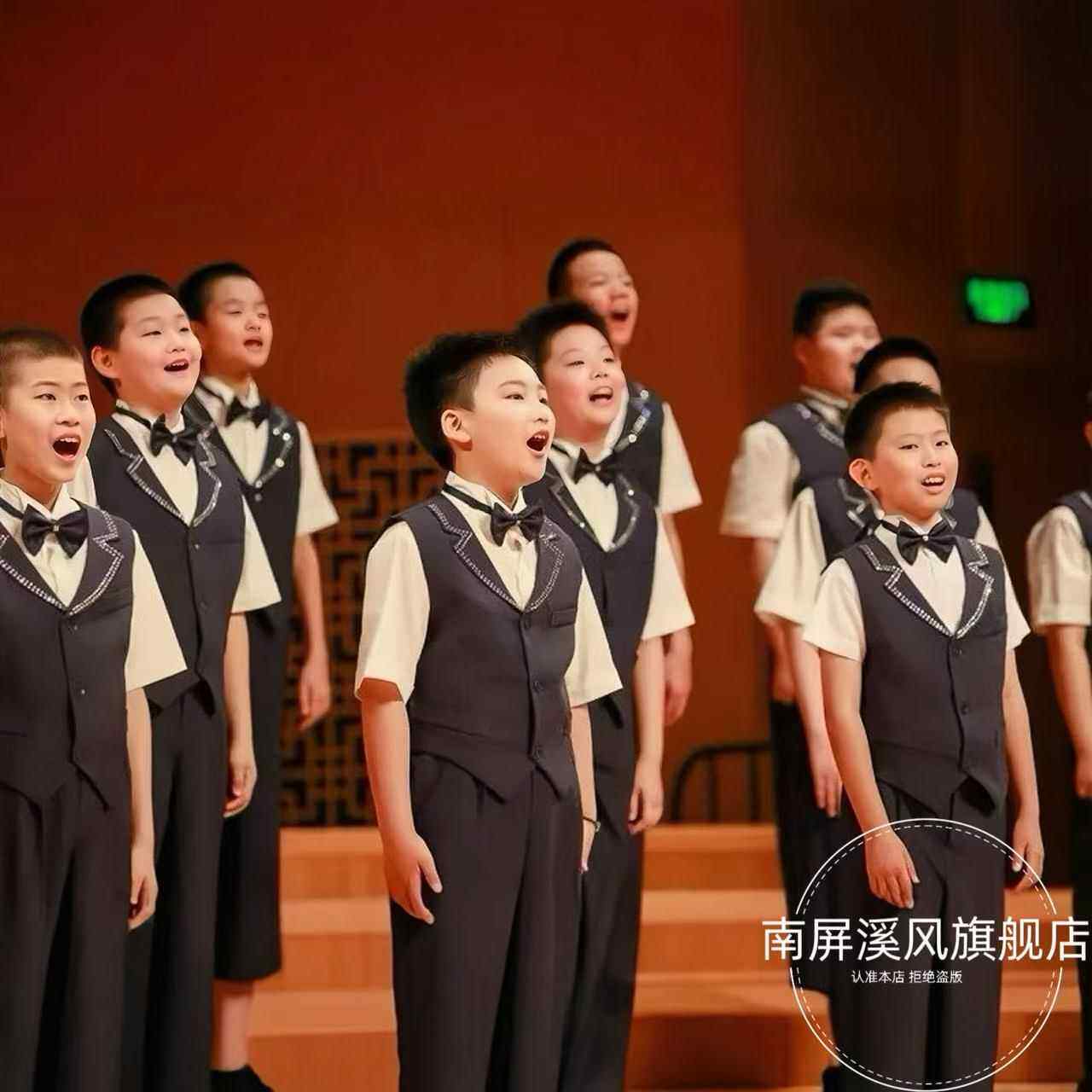 高档儿合服装、朗男女表演服装唱、中小学生表演诵纱童裙、合唱团