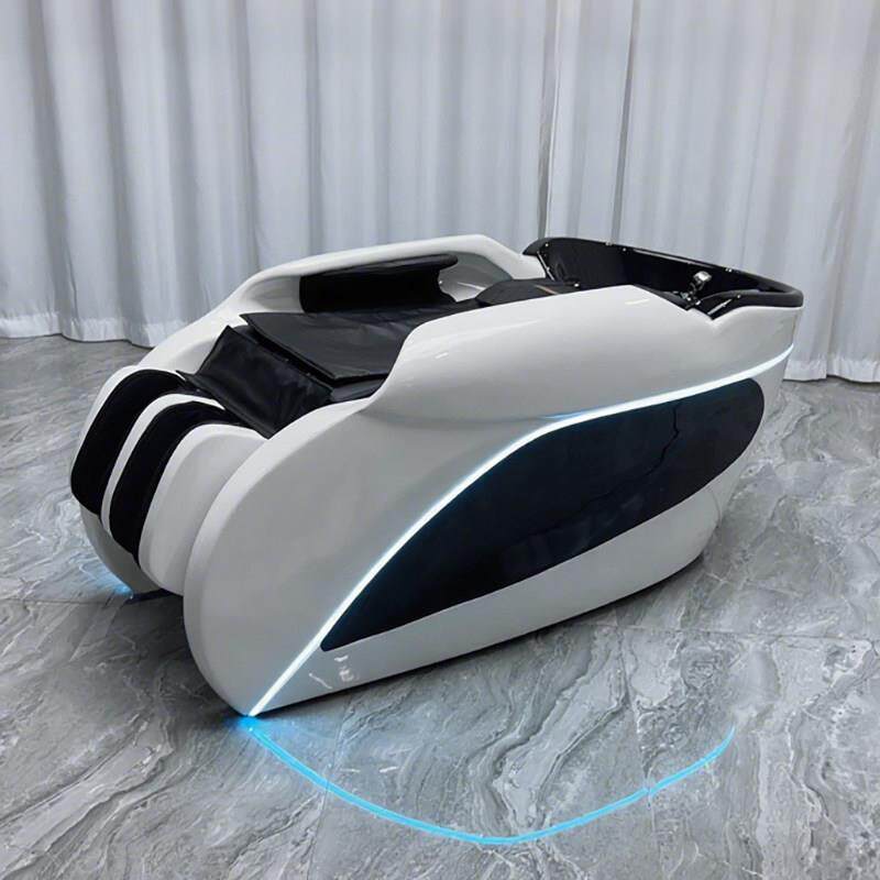 发廊专用全自动智能电动按摩洗头床美发店陶瓷盆洗头床按摩一体