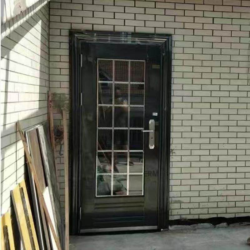 钢特厚340不锈14门白单门子母门双开门自建房入户门阳台门钢门外