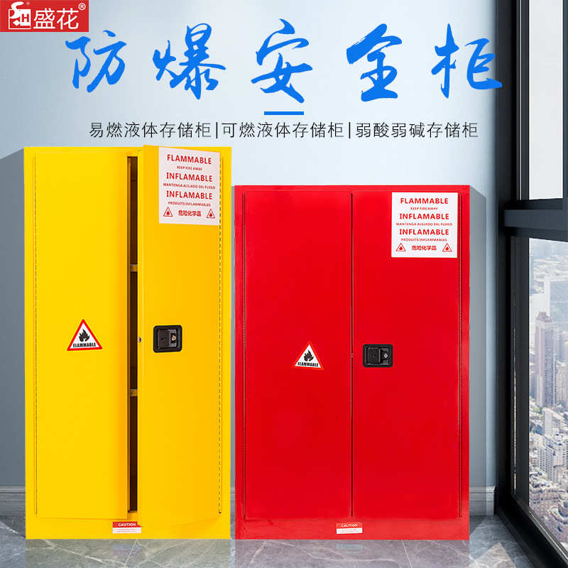 盛花实验室化学品安全柜危险品储存柜全钢气瓶柜