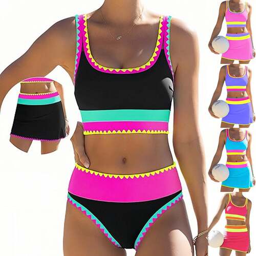 3 Piece Bikini Sets Tummy Control & High Waisted Swimsuit