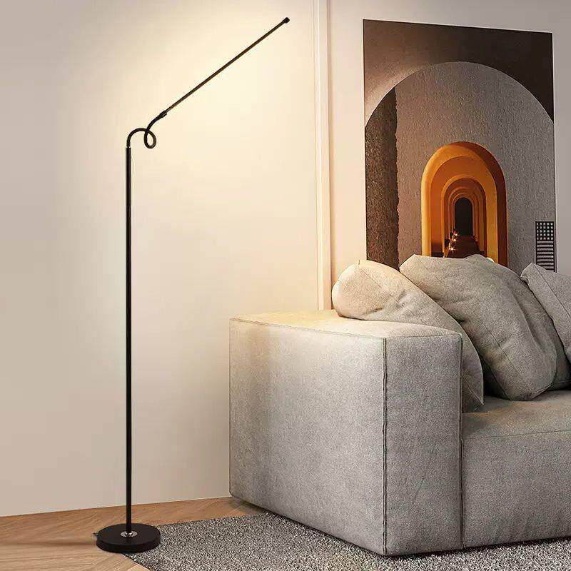 led落地灯超亮客厅卧室学习立式台灯落地护眼全光谱钢琴灯可伸缩