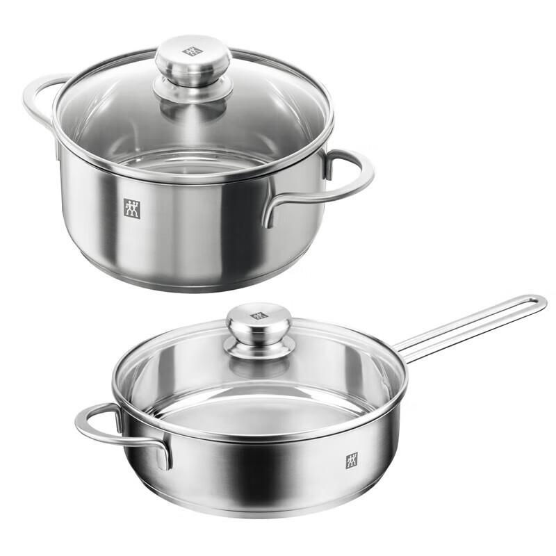 TWIN Nova Ⅲ 家庭实用锅具24cm煎炒锅+24cm汤锅二件套40120-001