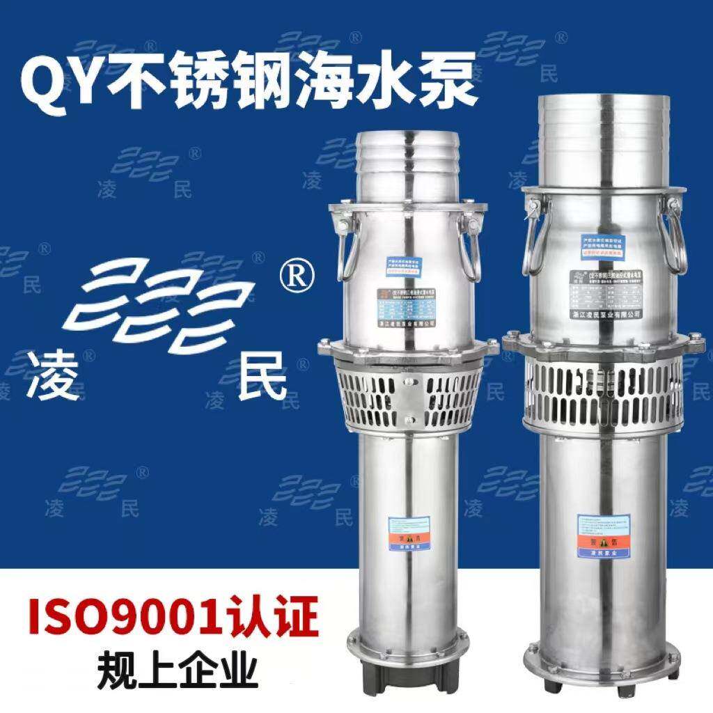 哇噢凌民不锈钢海水泵养殖场鱼塘灌溉潜水泵304耐腐蚀船用油浸泵 - 实物图
