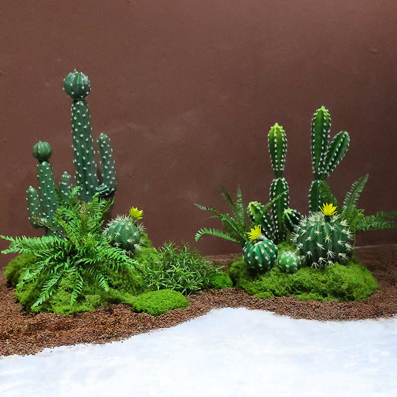 北欧仿真植物仙人掌仙人柱小仙人球橱窗装饰绿植造景套装景观摆件