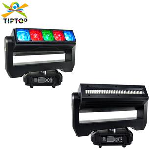TIPTOP5颗60瓦RGBW光束染色双面无极旋转调焦摇头灯RGB带白光频闪