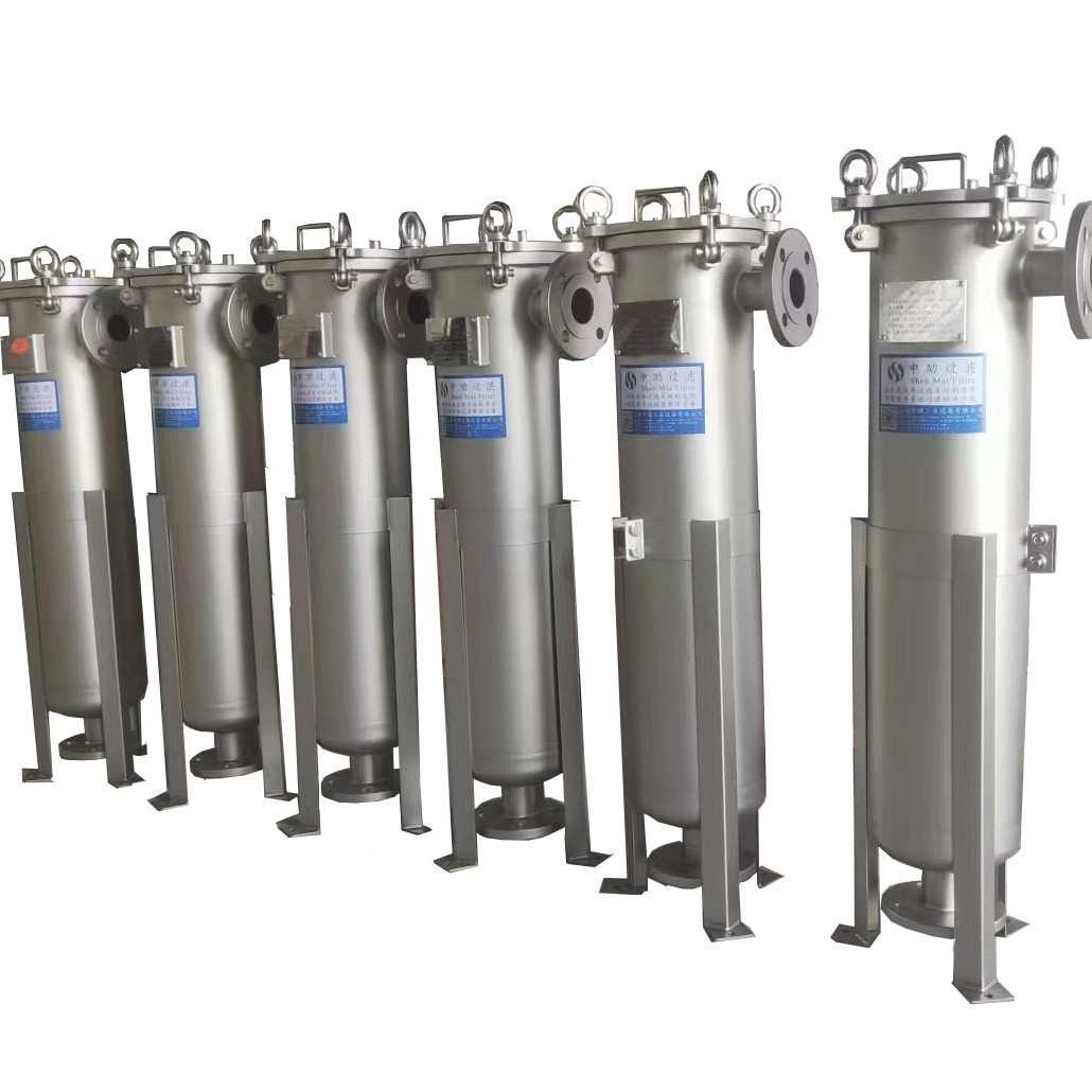 DL-1P2S袋式过滤器 侧入式平板法兰耐高压单袋式过滤器可喷砂抛光