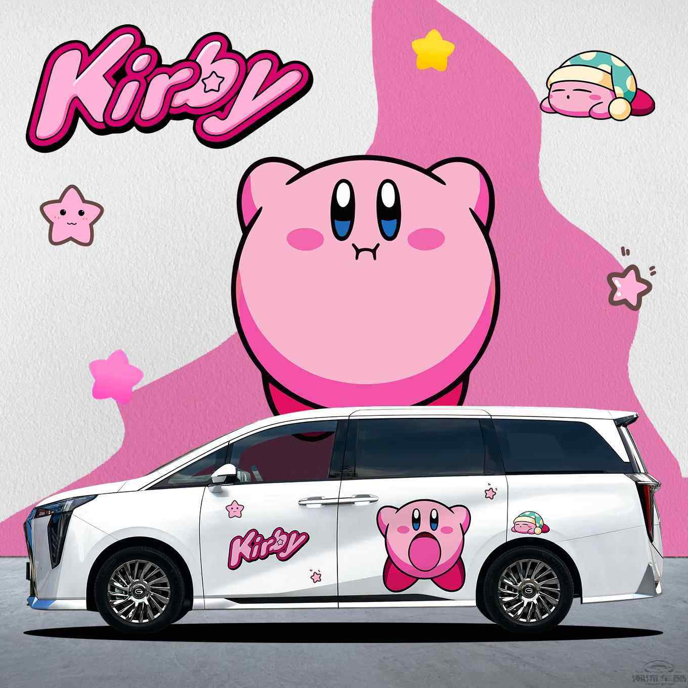 适用于传祺M8星之卡比车贴汽车装饰别克GL8贴纸Kirby个性创意定制
