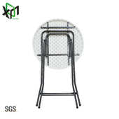 折叠便携式 圆形酒吧小户型简易圆桌餐桌吧台户外家用桌椅 摆摊桌