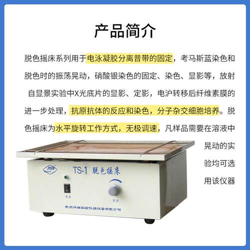 脱色摇床电泳凝胶分离普带固定专业常用恒温实验设备常州丹瑞仪器