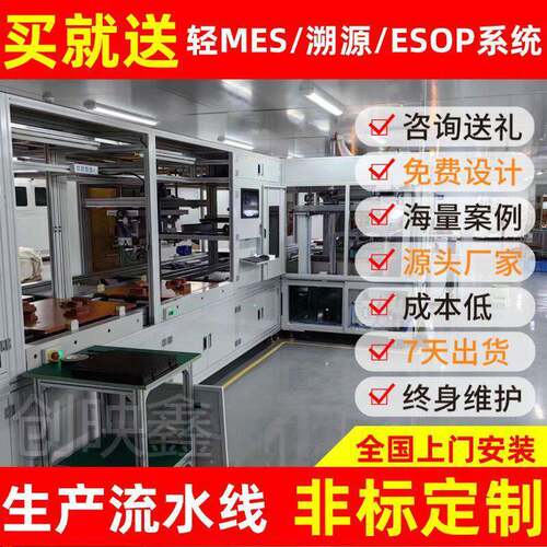 方壳PACK拉线工装返板倍速打包拉线送轻MES/溯源/ESOP系统