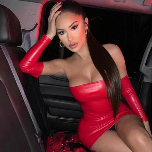 Sleeve sleeves with a single neckline for slimming and hip