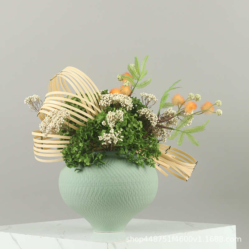 新中式家居仿真花摆件样板房售楼部整体花艺装饰品酒店客房工艺品