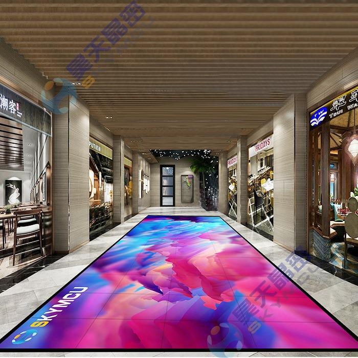 商场舞清台酒店楼led异形梯全电子LED地板显示l屏高ed彩互动地砖